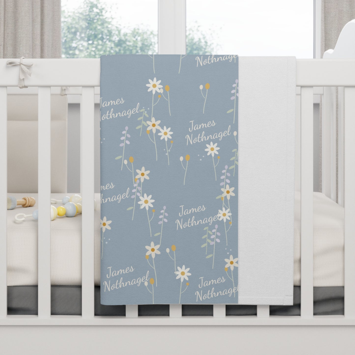 Soft Fleece Baby Blanket (Meadow Blue)