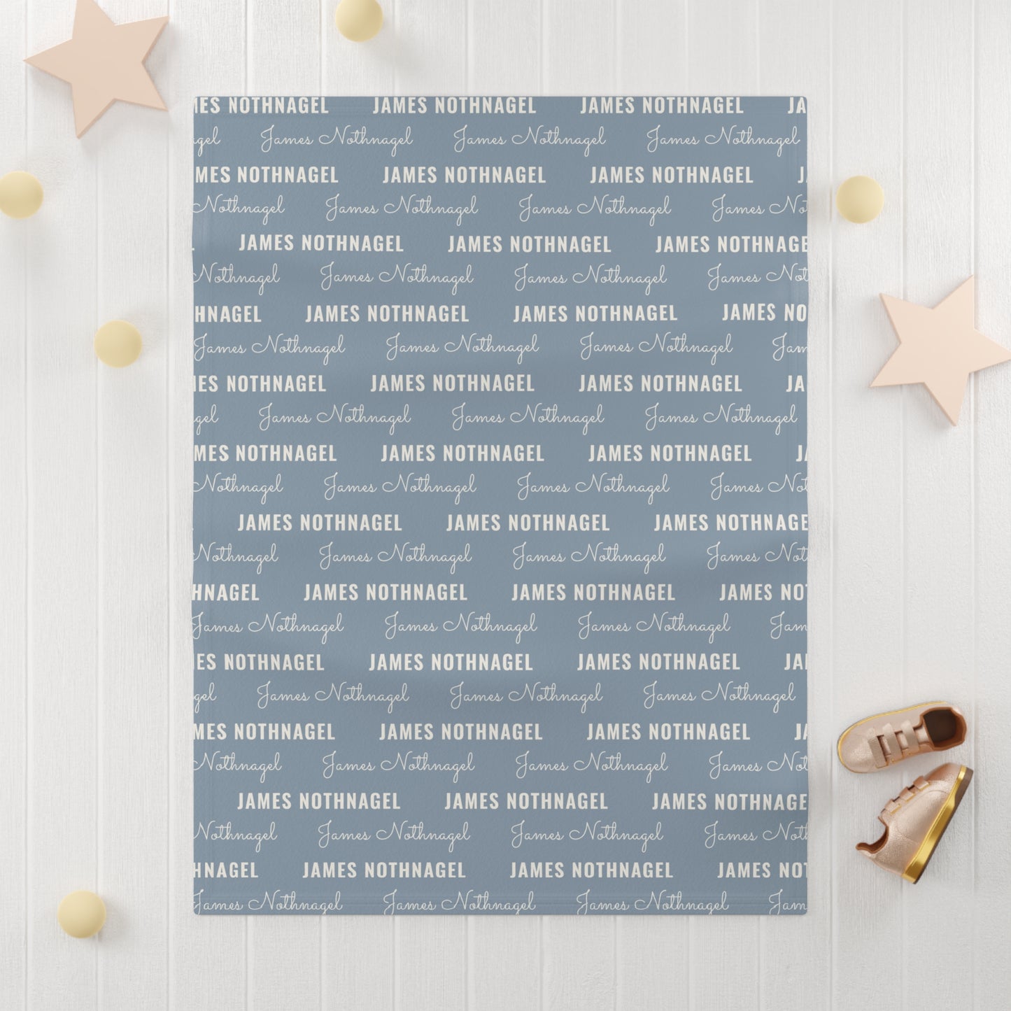 Soft Fleece Baby Blanket (Dusty Blue)