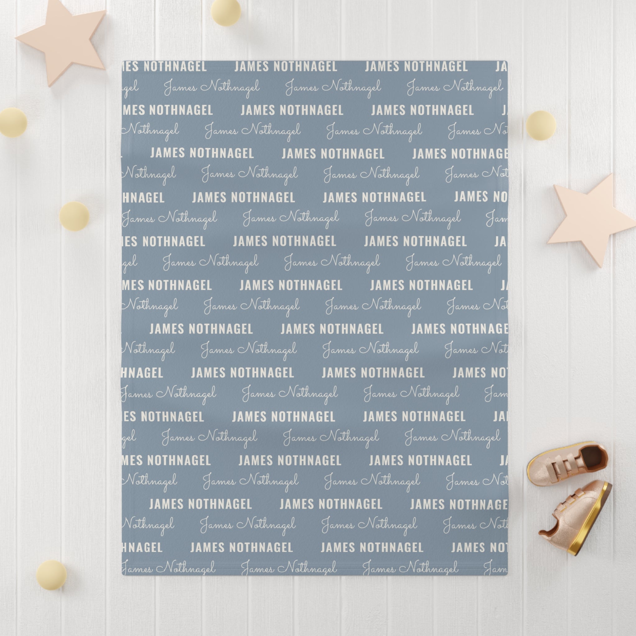 Soft Fleece Baby Blanket (Dusty Blue)