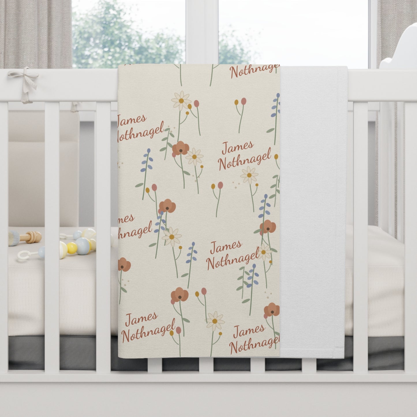 Soft Fleece Baby Blanket (Meadow Cream)