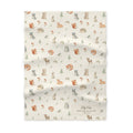 Fleece Baby Blanket (Creme Woodlands with Personalized Patch)