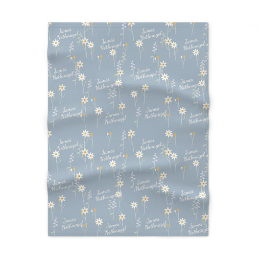 Soft Fleece Baby Blanket (Meadow Blue)