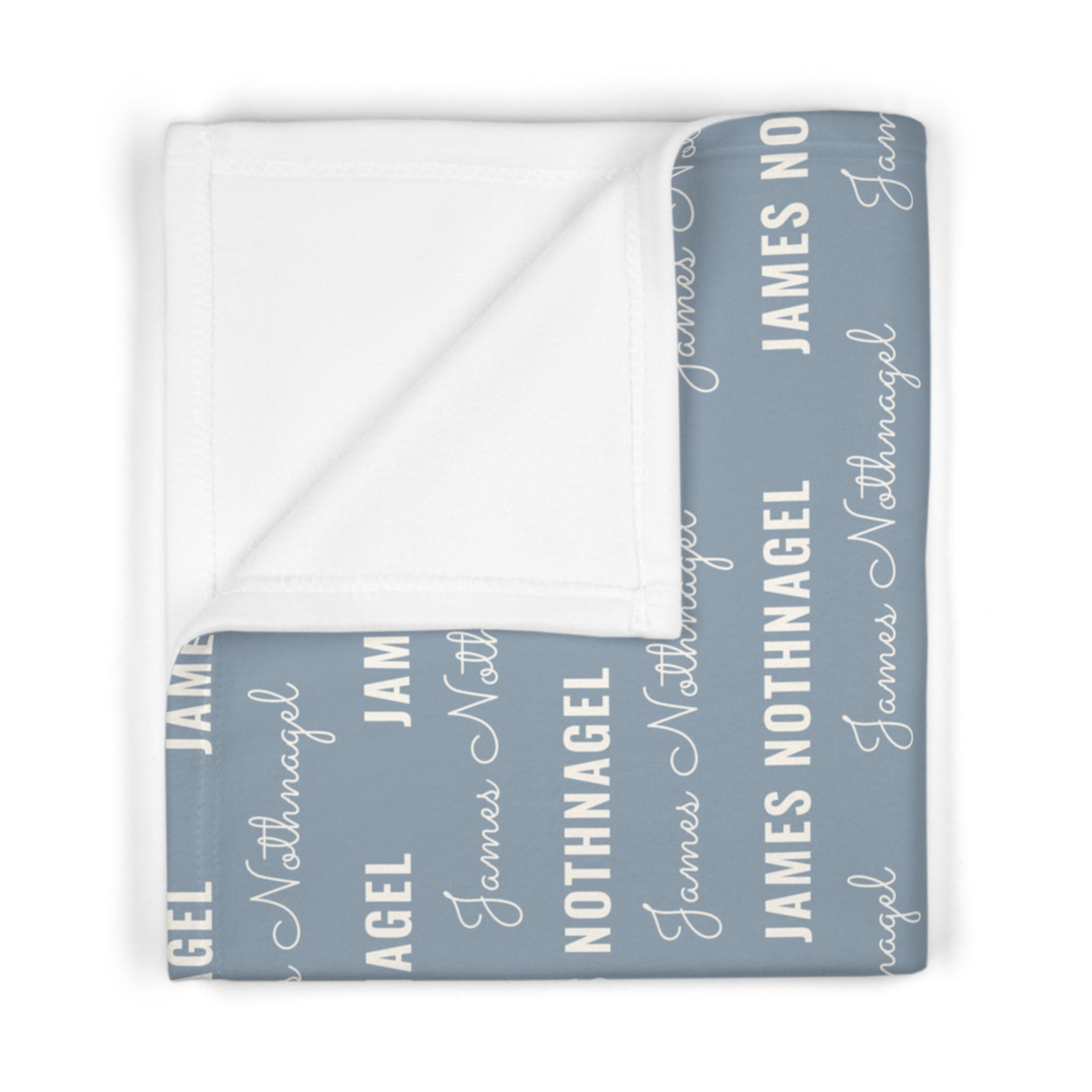 Soft Fleece Baby Blanket (Dusty Blue)