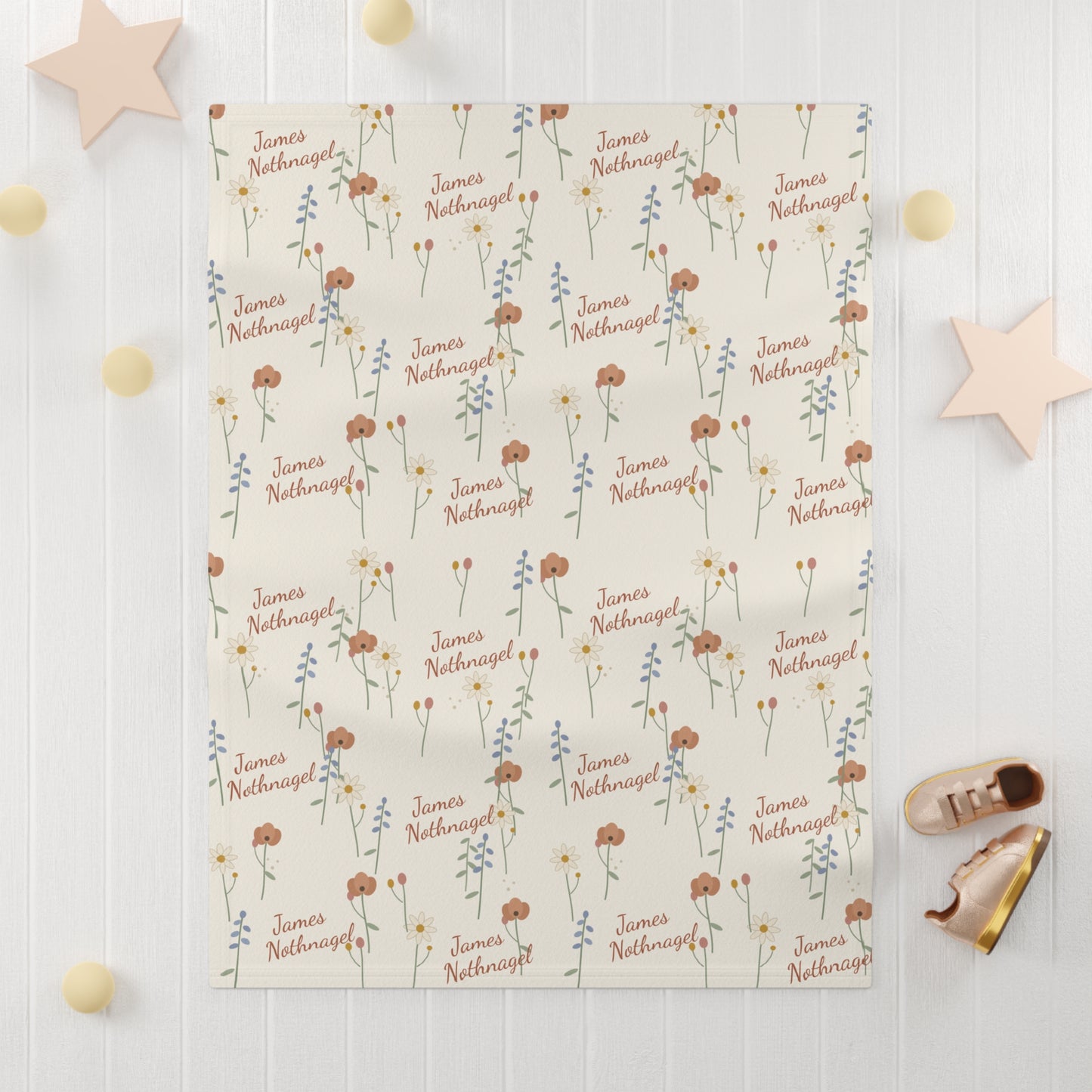 Soft Fleece Baby Blanket (Meadow Cream)