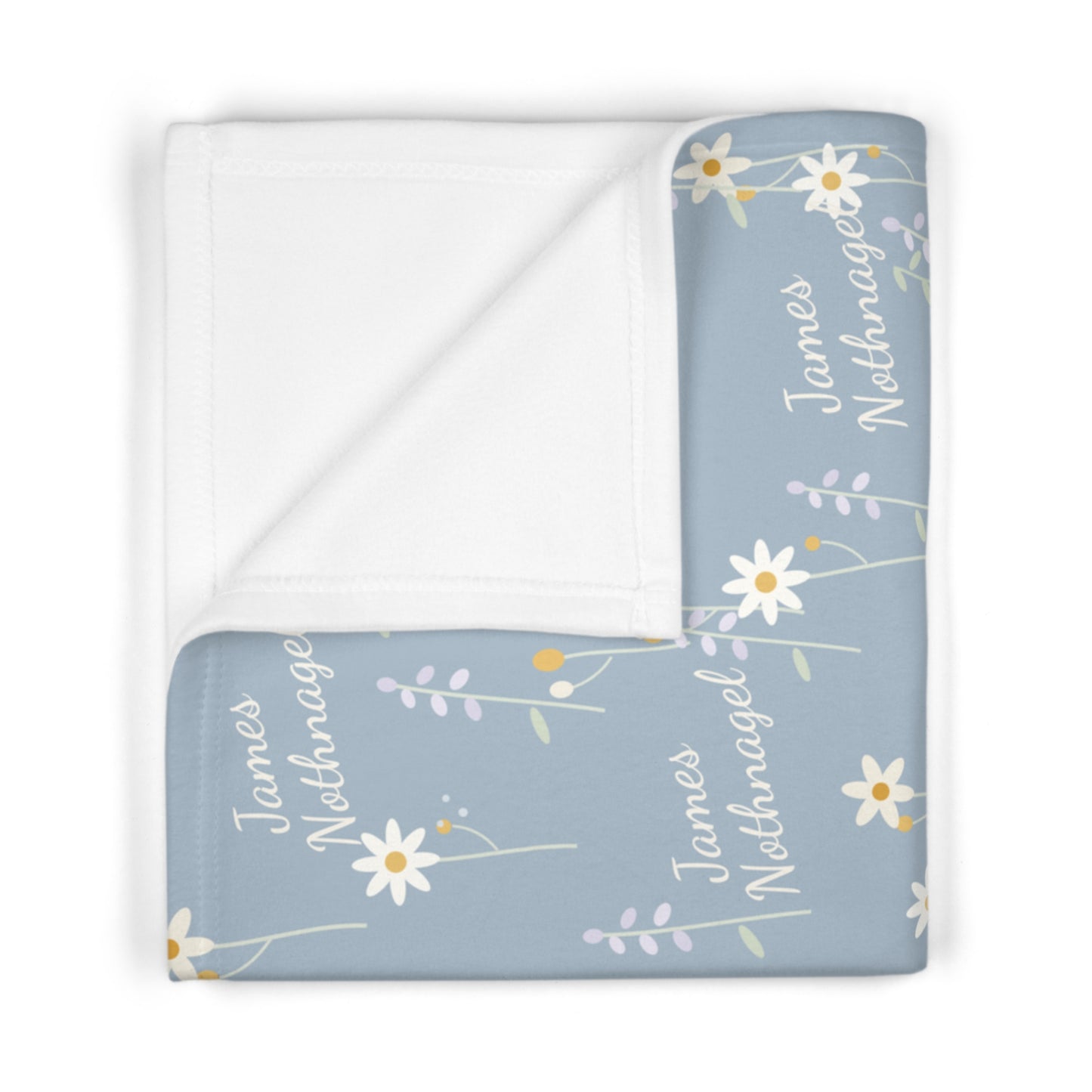 Soft Fleece Baby Blanket (Meadow Blue)