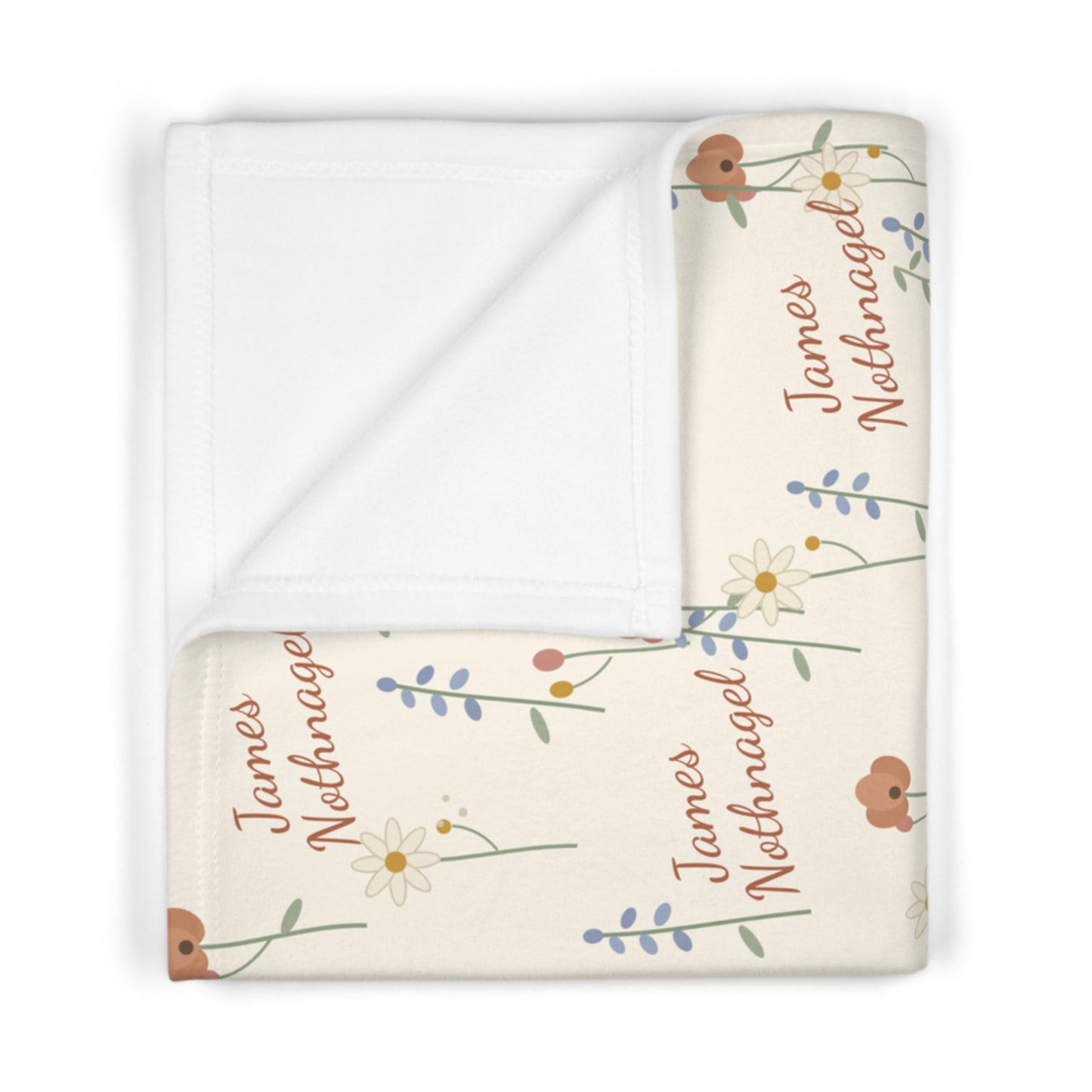 Soft Fleece Baby Blanket (Meadow Cream)