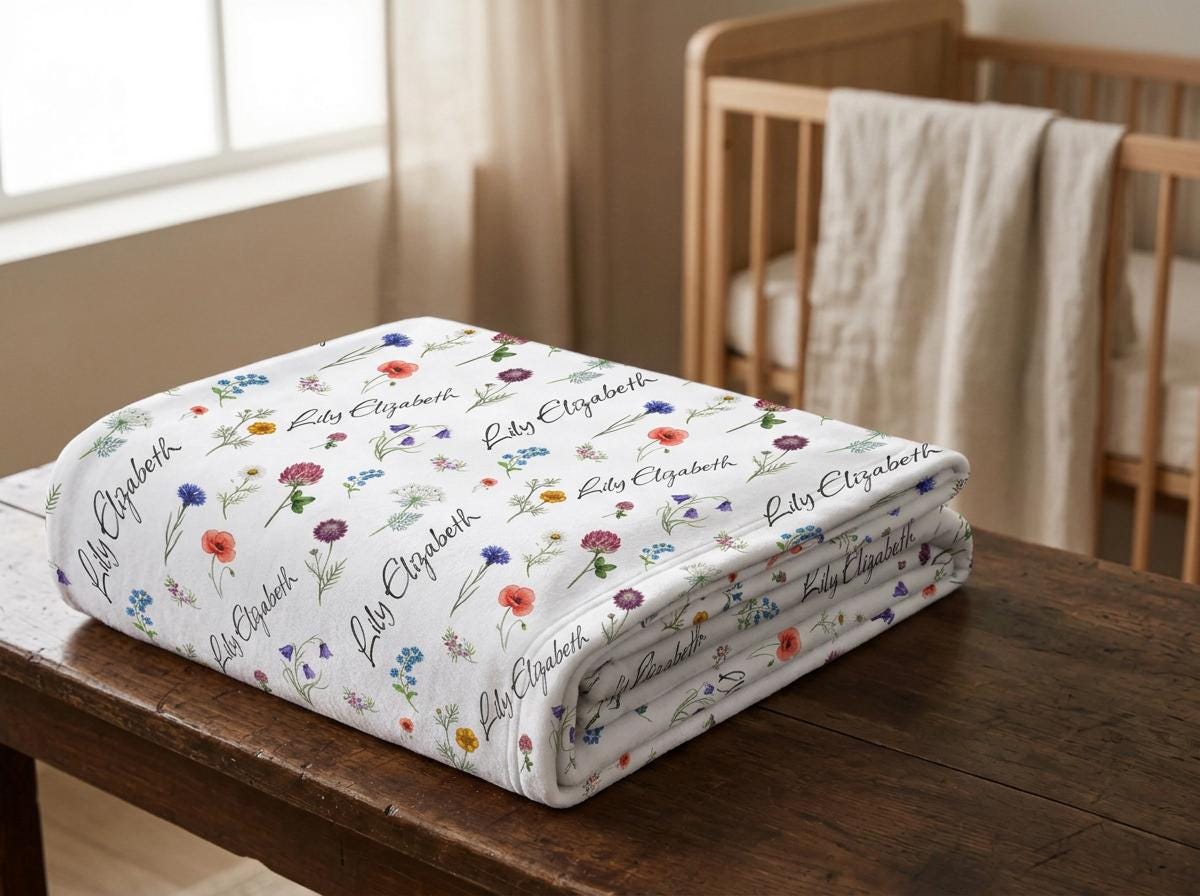 Wildflower name blanket - view 6