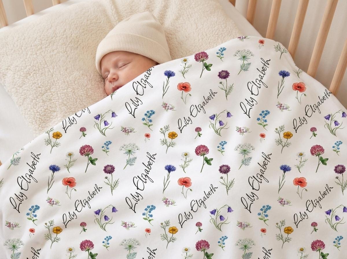 Wildflower name blanket - view 2
