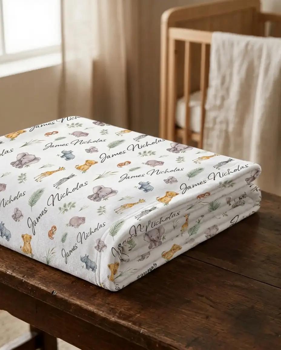 Safari name blanket - view 4