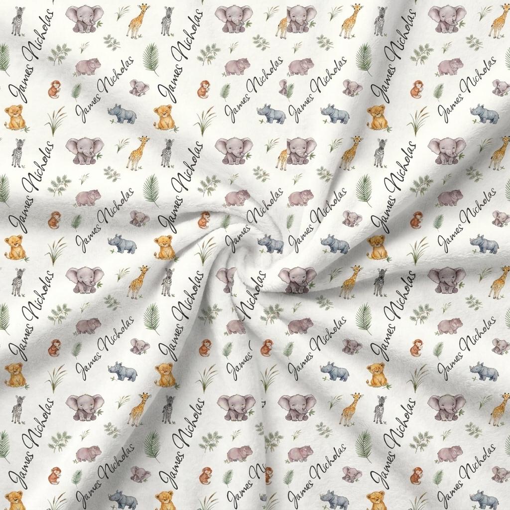 Safari name blanket - view 5