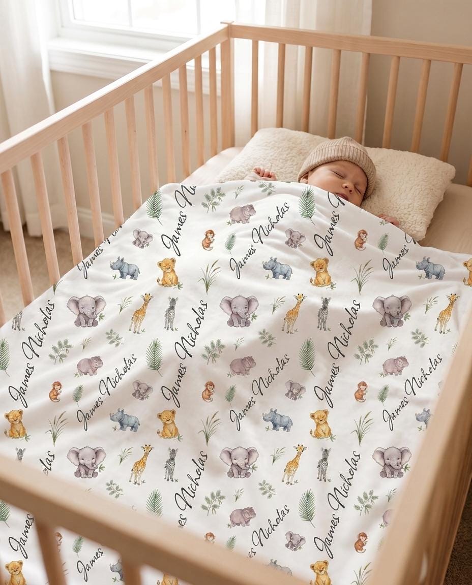 Safari name blanket - view 6