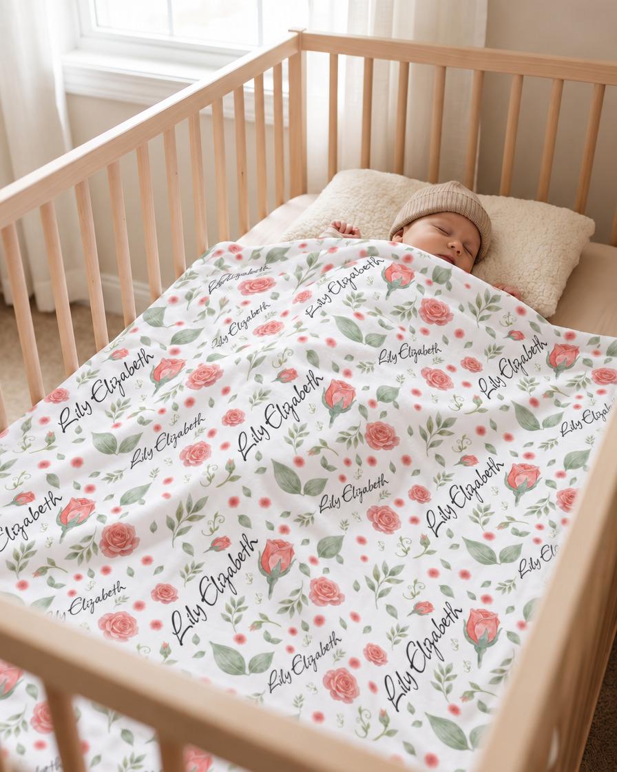 Rose name blanket - view 5