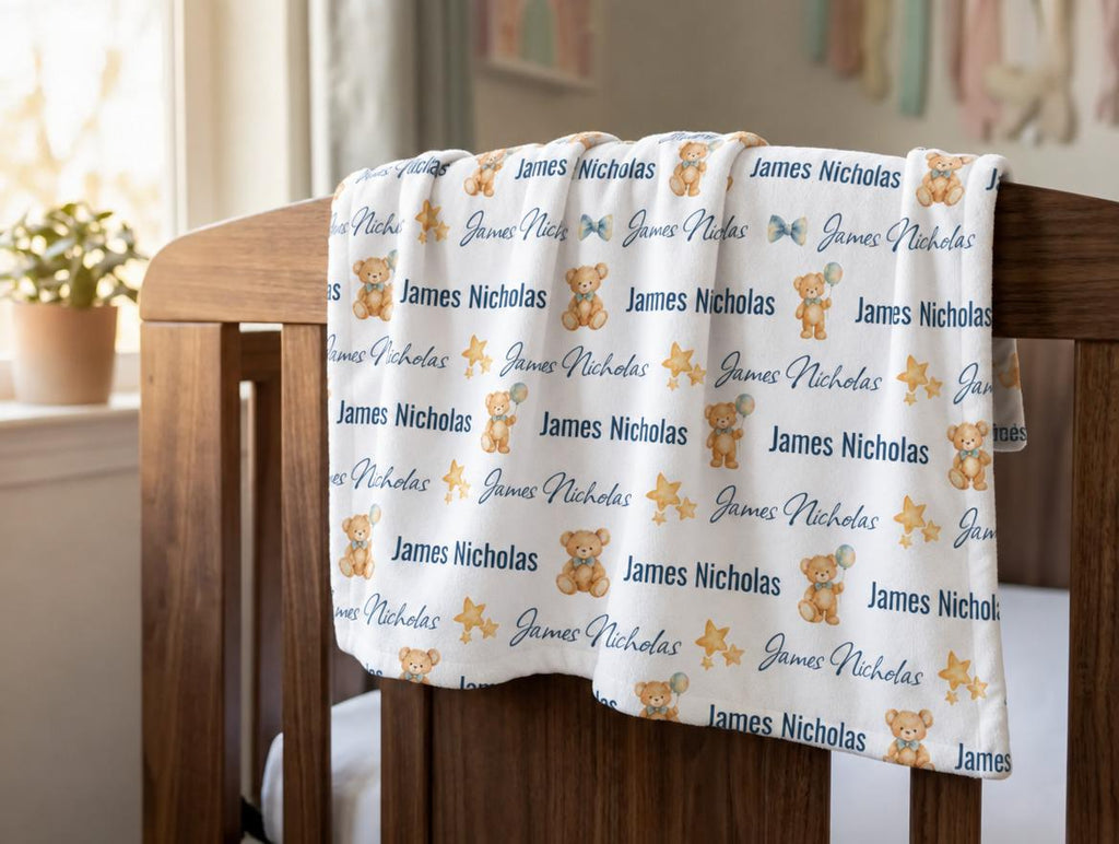 Teddy bear name blanket - view 10
