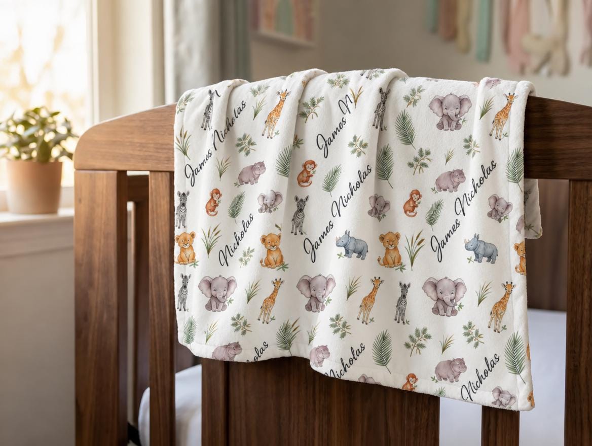 Safari name blanket - view 7