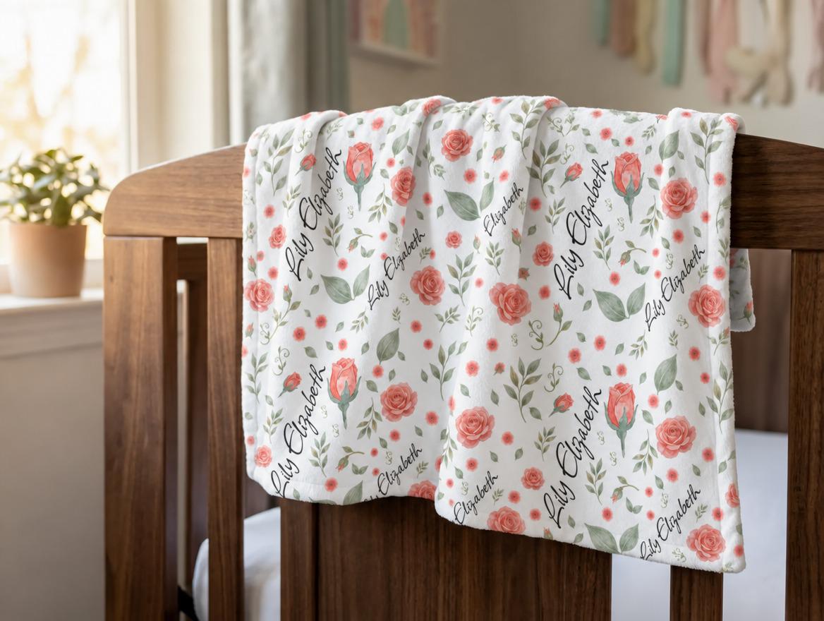 Rose name blanket - view 10