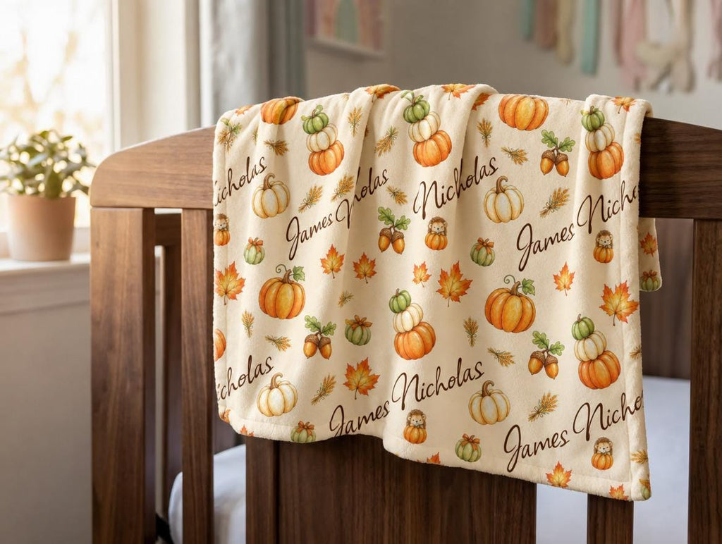 Pumpkin name blanket - view 10