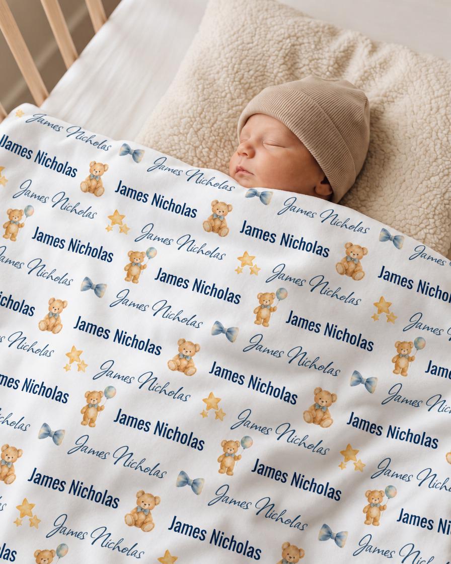 Teddy bear name blanket - view 6