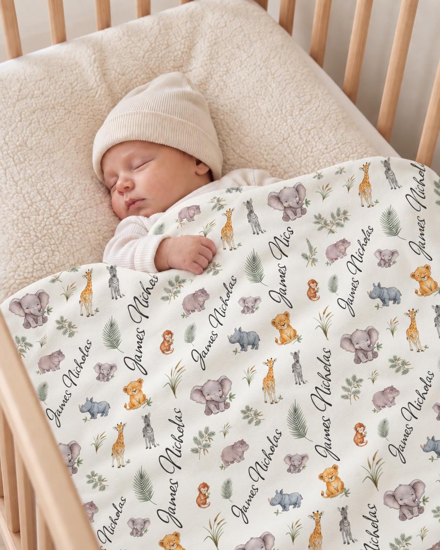 Safari name blanket - view 2